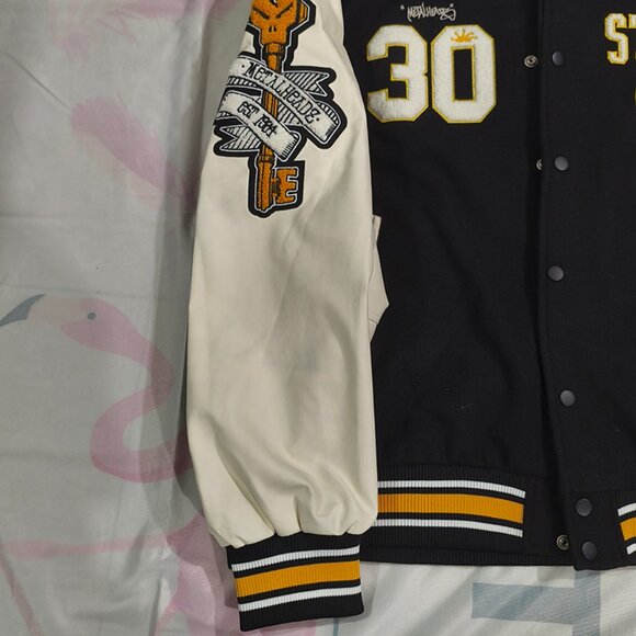 Stussy X Goldie Black Baseball Jacket - Picture 3 of 7